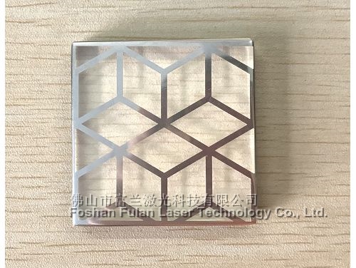 Laser marking to remove the coating on the glass surface